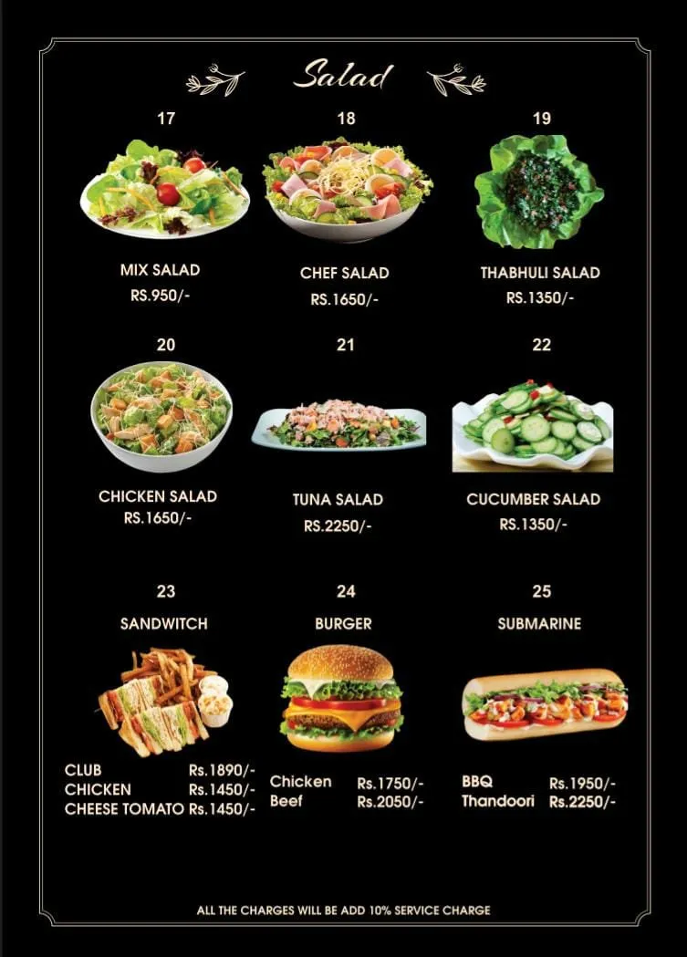 Restaurant Menu Page 2