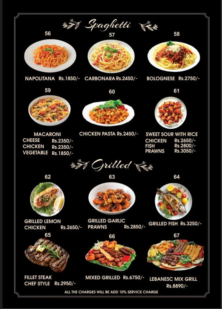 Restaurant Menu Page 8